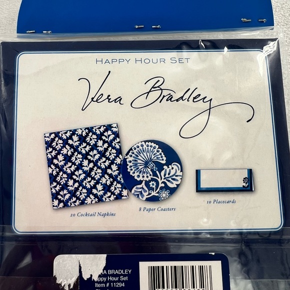 NWT Vera Bradley Blue Lagoon Happy Hour Set - Picture 5 of 7